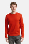 Pull met ronde hals - oranje