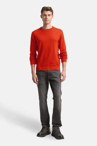 Pull met ronde hals - oranje