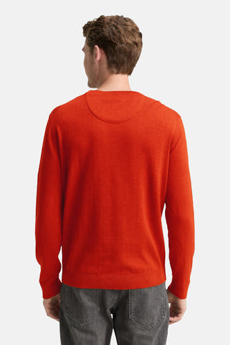 Pull met ronde hals - oranje