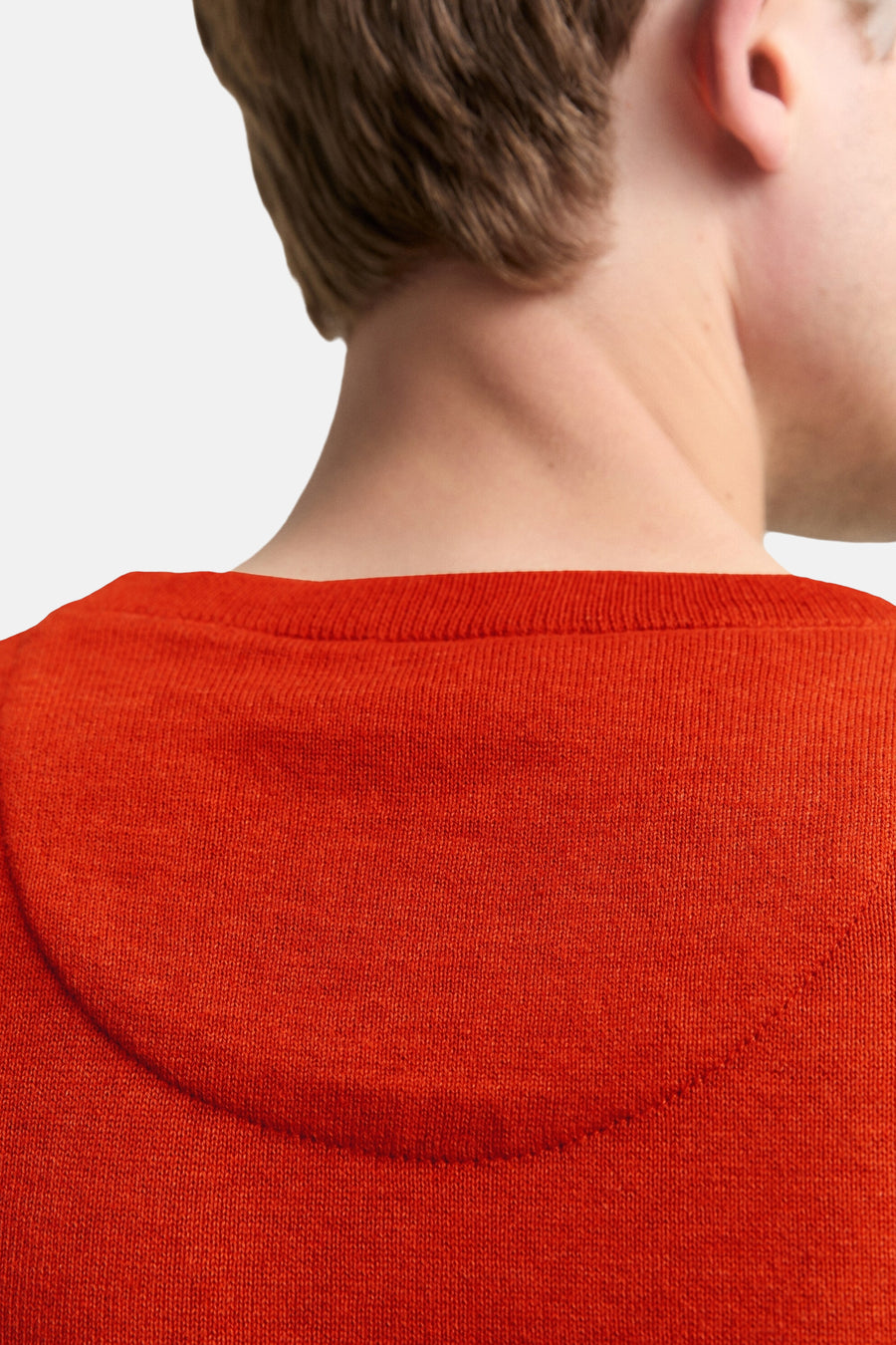 Pull met ronde hals - oranje