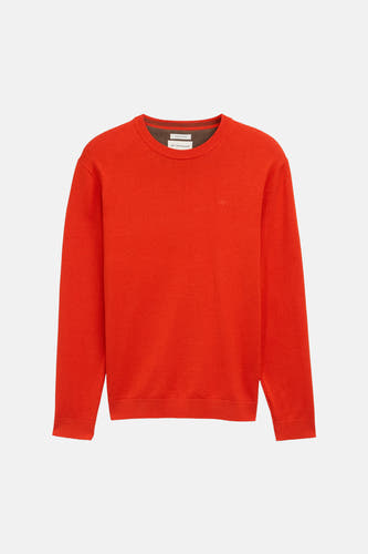 Pull met ronde hals - oranje
