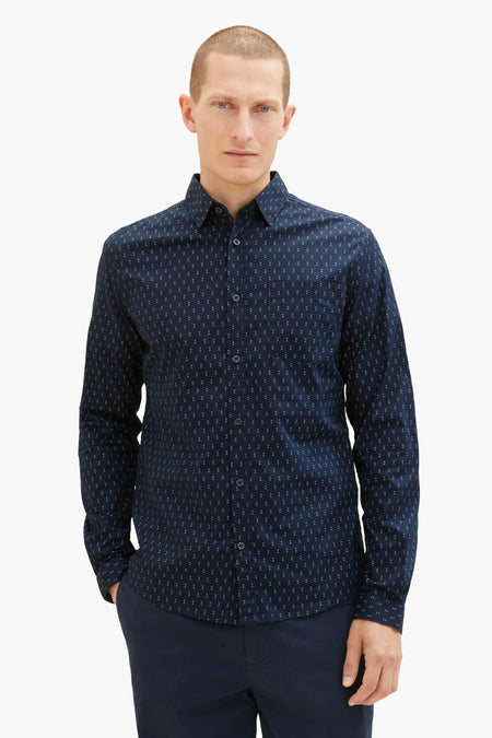 Chemise (manches longues) Bleu - TOM TAILOR