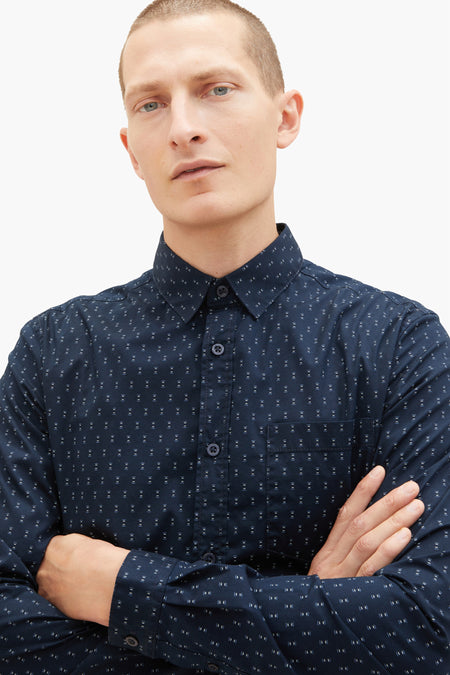 Chemise (manches longues) Bleu - TOM TAILOR