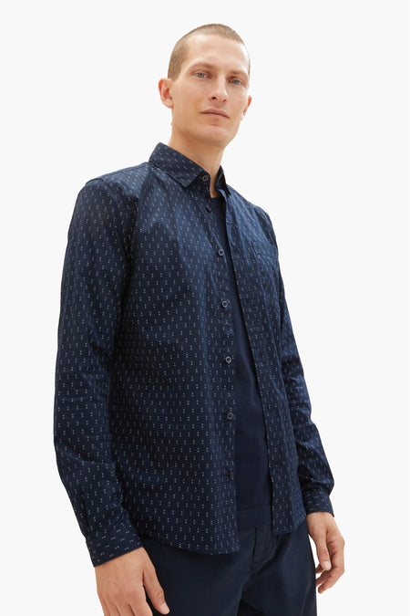 Hemd met lange mouwen - blauw