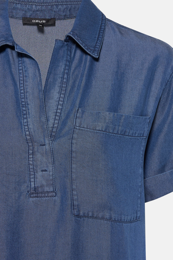 Kleedjes (korte mouwen) Mid blue denim - OPUS