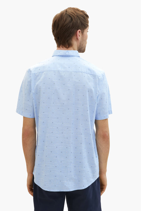 Chemise (manches courtes) Bleu - TOM TAILOR