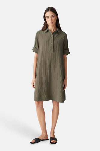 Kleedje met korte mouwen - khaki