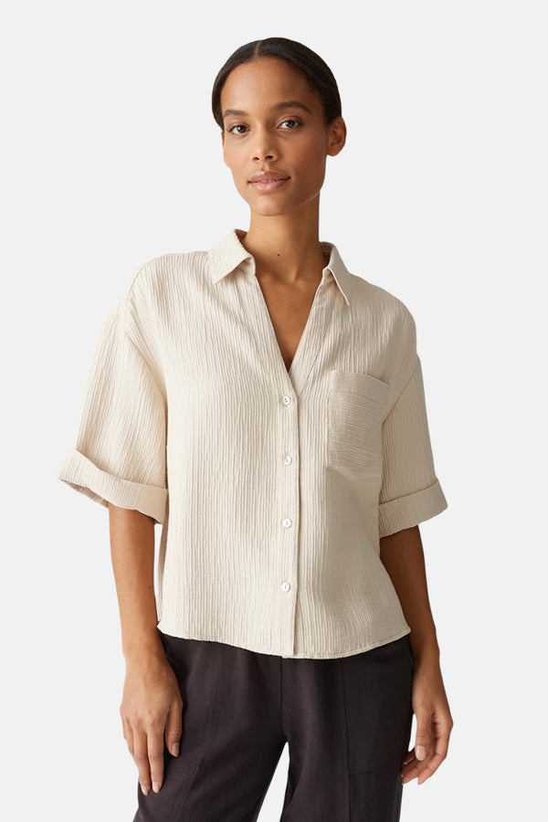 Hemd (korte mouwen) Beige - OPUS