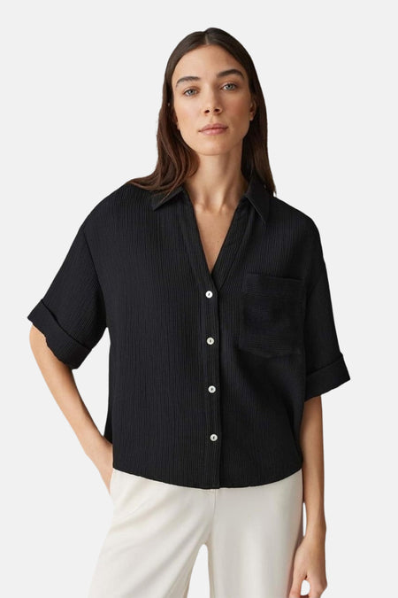 Chemise à manches courtes - noir