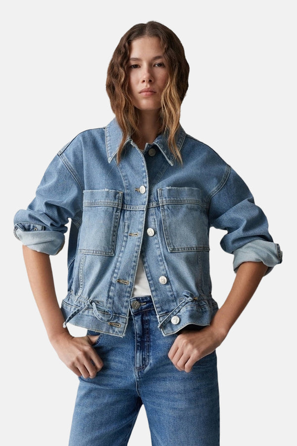 Jeansjas Mid blue denim - OPUS