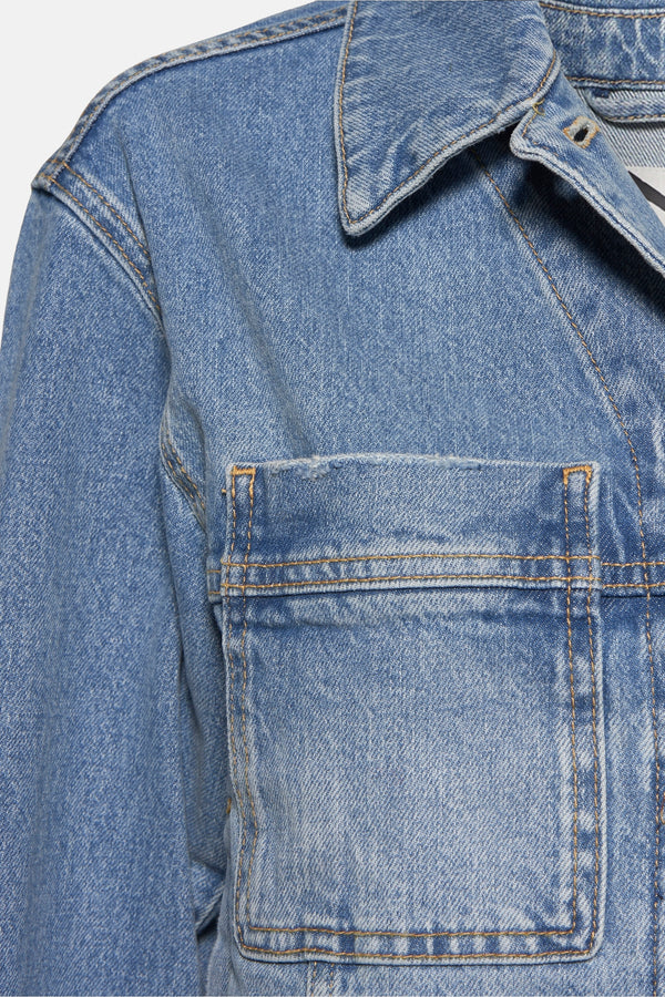 Jeansjas Mid blue denim - OPUS