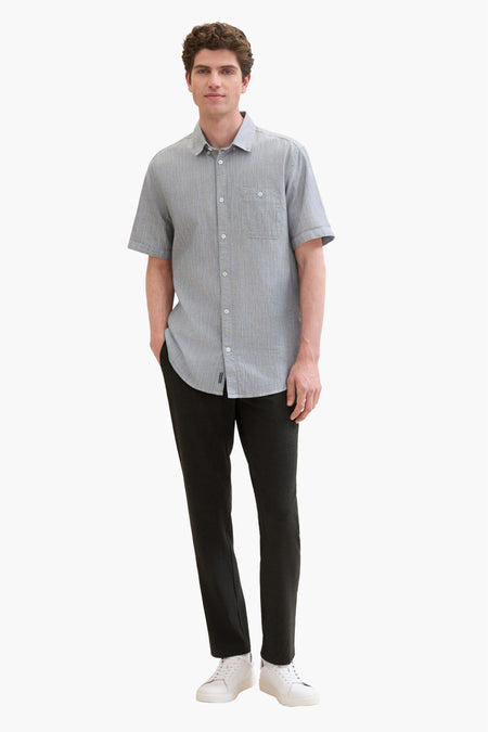 Chemise (manches courtes) Bleu - TOM TAILOR