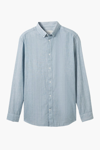 Chemise à manches longues - bleu - TOM TAILOR