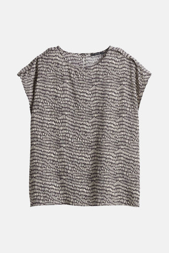 Blouse met korte mouwen - bruin - OPUS