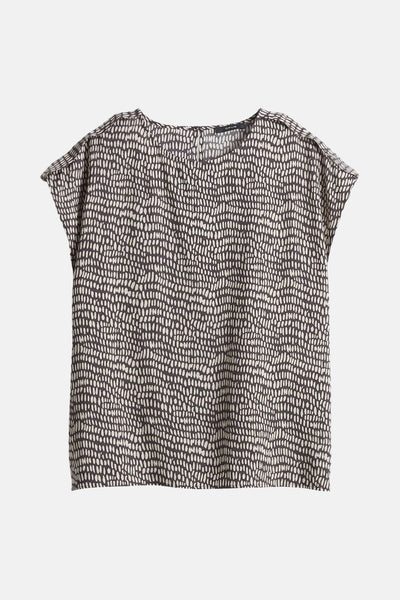 Blouse (korte mouwen) Bruin - OPUS