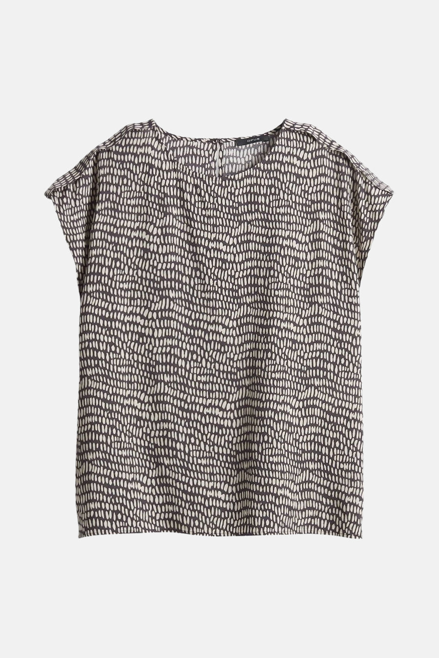 Blouse met korte mouwen - bruin - OPUS