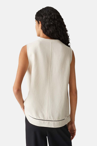 Blouse (zonder mouwen) Ecru - OPUS