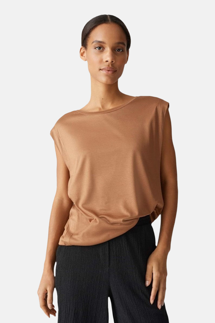 T-shirt met korte mouwen - bruin - OPUS