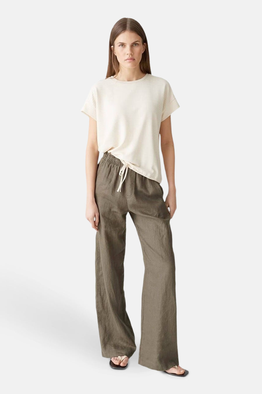 T-shirt met korte mouwen - ecru - OPUS