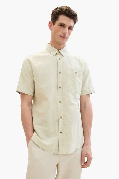 Chemise (manches courtes) Vert - TOM TAILOR