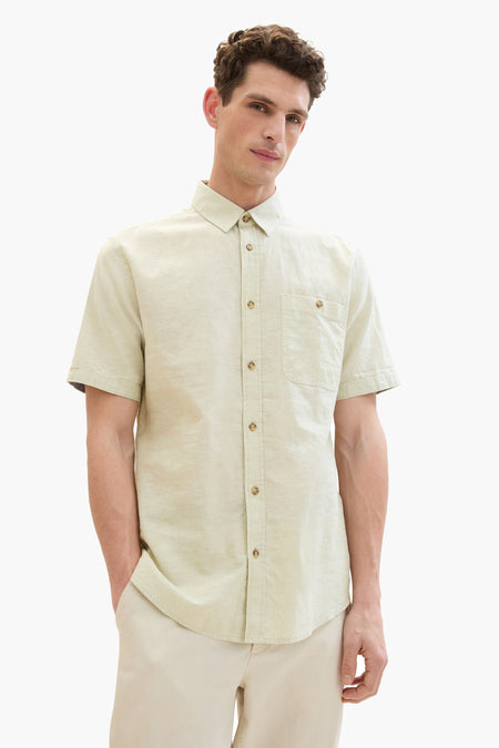 Chemise (manches courtes) Vert - TOM TAILOR