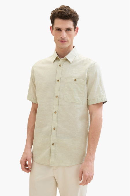 Chemise (manches courtes) Vert - TOM TAILOR