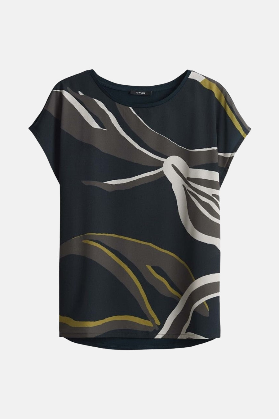 Blouse met korte mouwen - blauw - OPUS