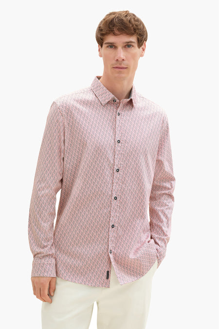 Chemise (manches longues) Rouge - TOM TAILOR