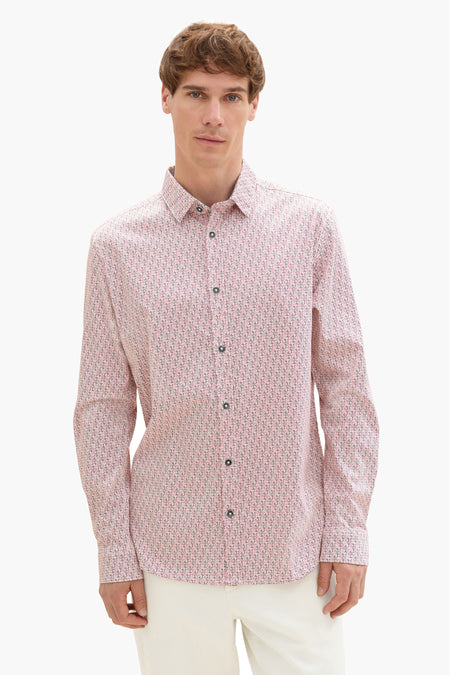 Chemise (manches longues) Rouge - TOM TAILOR
