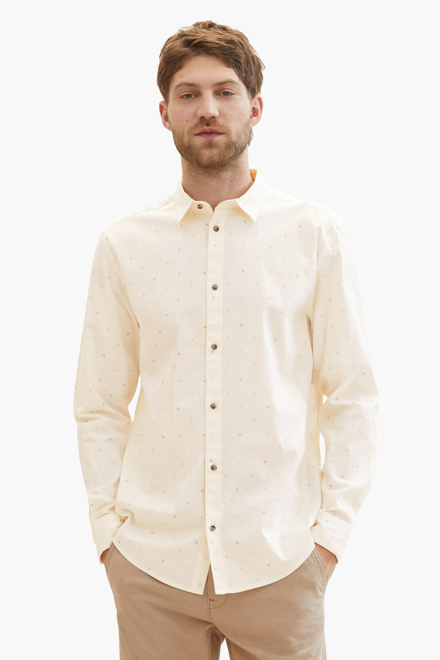 Chemise &agrave; manches longues - ecru - TOM TAILOR