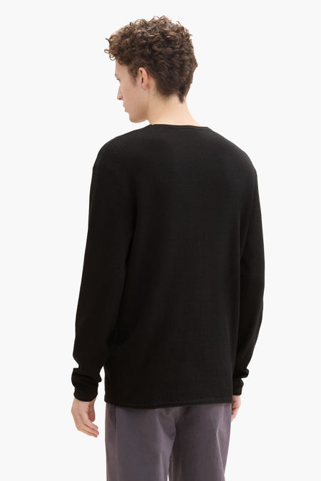 Pull à col rond - noir