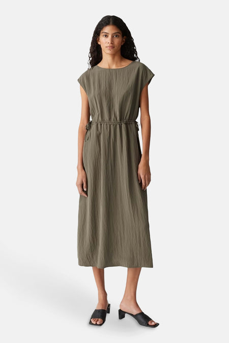 Kleedje met korte mouwen - Kaki