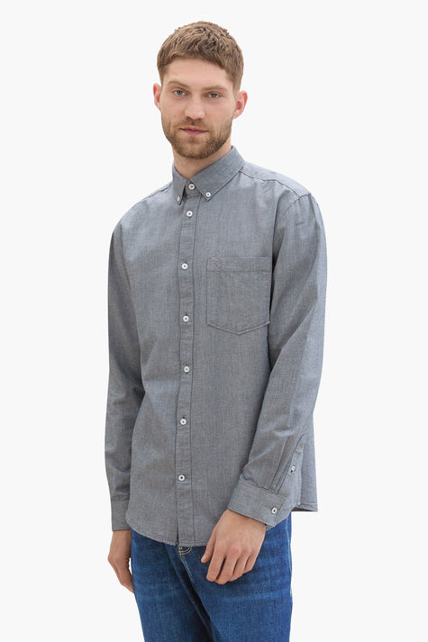 Chemise (manches longues) Bleu - TOM TAILOR