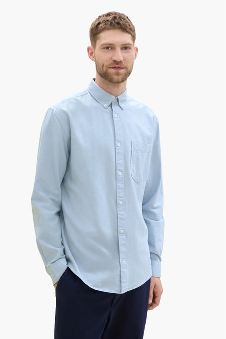 Chemise (manches longues) Bleu - TOM TAILOR