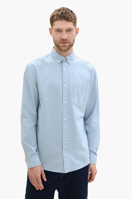 Chemise (manches longues) Bleu - TOM TAILOR