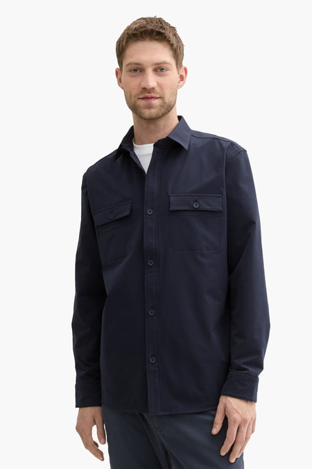 Chemise (manches longues) Bleu - TOM TAILOR