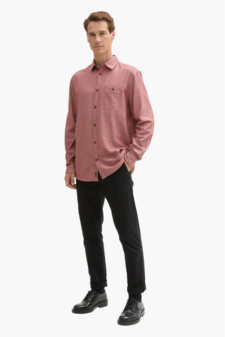 Chemise (manches longues) Rouge - TOM TAILOR