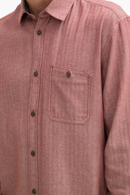 Chemise (manches longues) Rouge - TOM TAILOR