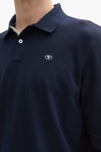 Polo met lange mouwen - blauw - TOM TAILOR