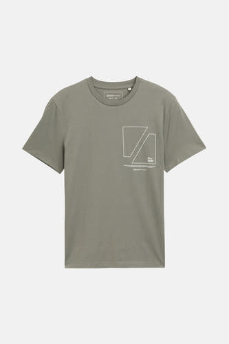 T-shirt vert de man mantes courtes Tom Tom Tom Tailoror avec im imique sur la.