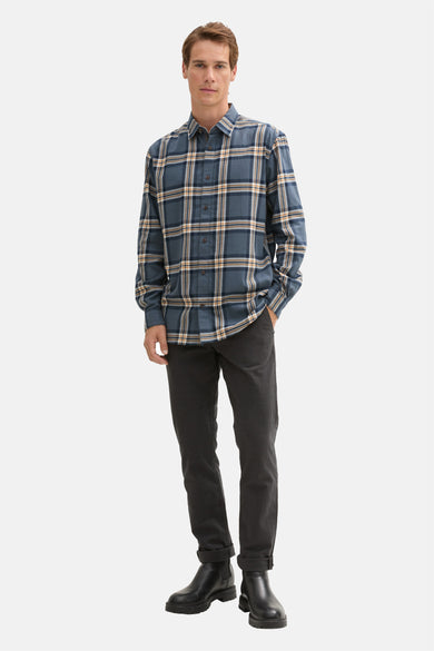 Chemise (manches longues) Bleu - TOM TAILOR