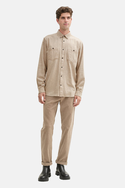 Chemise (manches longues) Beige - TOM TAILOR