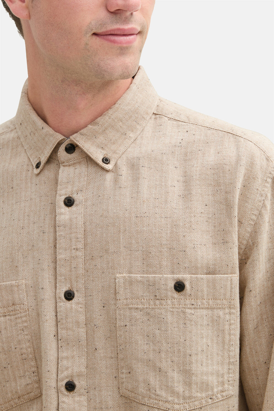 Chemise à manches longues - beige - TOM TAILOR