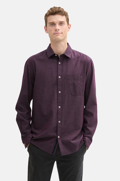 Chemise (manches longues) Rouge - TOM TAILOR
