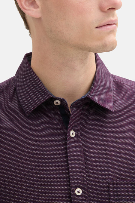 Chemise (manches longues) Rouge - TOM TAILOR