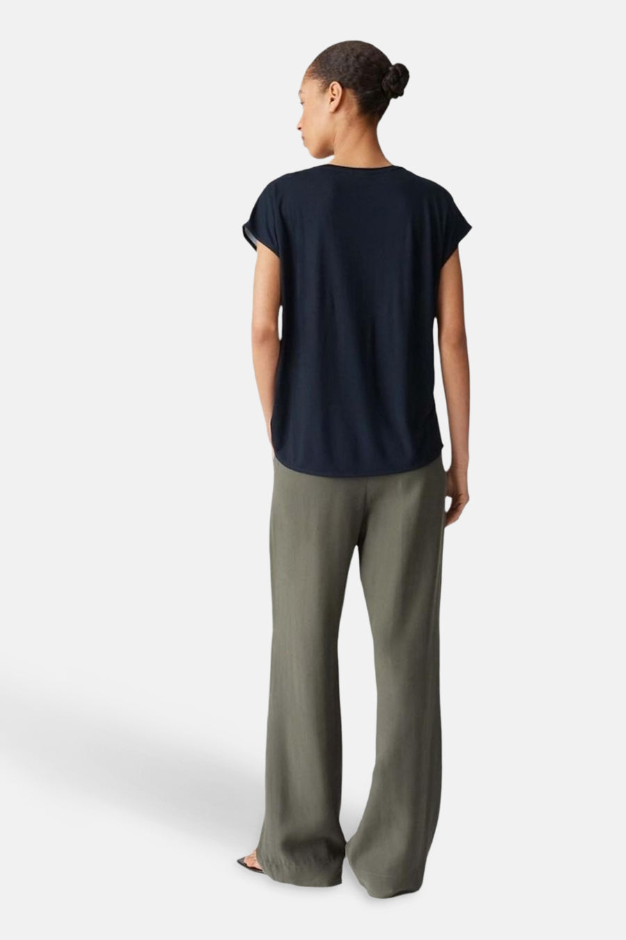 Blouse met korte mouwen - Zwart - OPUS