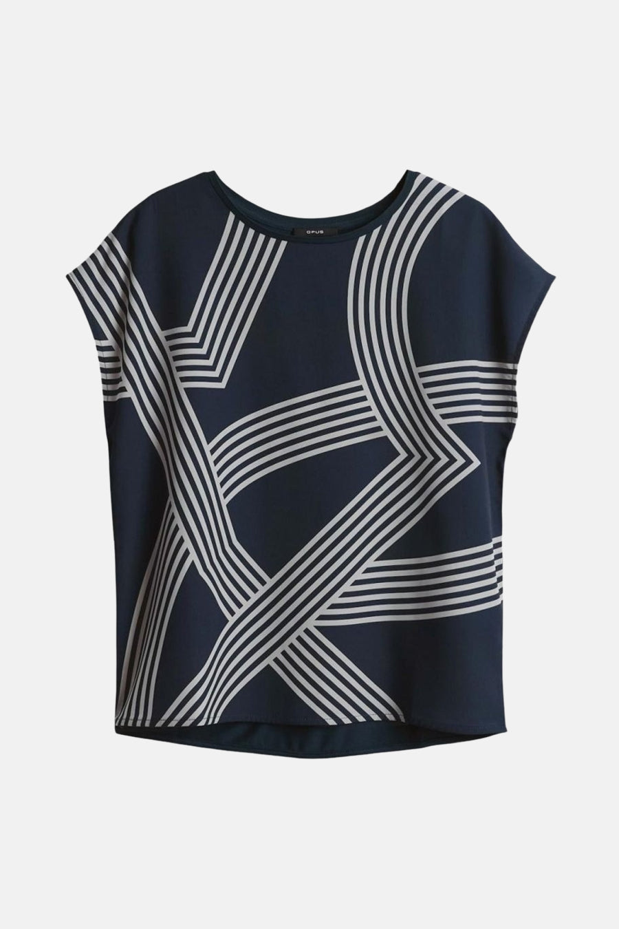 Blouse met korte mouwen - Zwart - OPUS