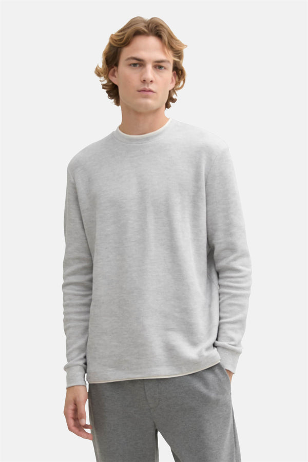 Pull col O Gris - TOM TAILOR