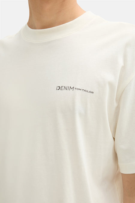 T-shirt (manches courtes) Écru - TOM TAILOR