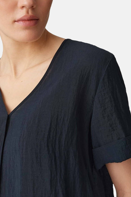 Blouse (korte mouwen) Blauw - OPUS